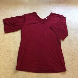 Jersey Knit V-Neck T-Shirt in X-Large